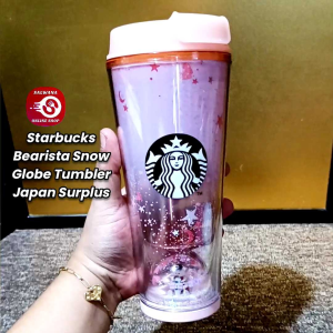 2019 STARBUCKS PINK BEARLISTA SNOW GLOBE TUMBLER 12oz / 355ml • Japan Surplus