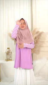 JILBAB ANAK POLOS INSTAN HIJAB HAMIDA BASIC AMMARKIDS 1-15 TAHUN