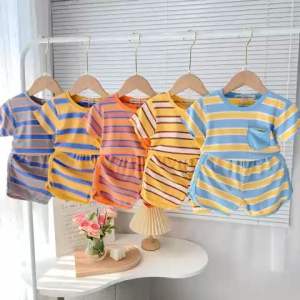 Bộ cộc tay sọc cho bé trai và gái