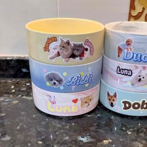[PRE ORDER] Pet Bowl Ceramic Bowl 13cm Customize Rice Bowl Dog Cat Feeder Bowl | Mangkuk Seramik Kucing | 宠物陶瓷碗 定制宠物碗 猫狗碗 喂食碗