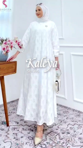 Dress Wanita Katbol White Series KALEYA By Shofiya/Bahan katbol