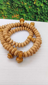 Tasbih Tijani Kayu Kemuning Gading Full Benang Rajut FS027
