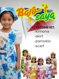 Filipiñana Costume Barot saya for kids - kimona - skirt - panwelo - scarf