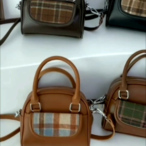 Tas Wanita Handbag Mini Bahan Kulit Stone Glossy Two Ways