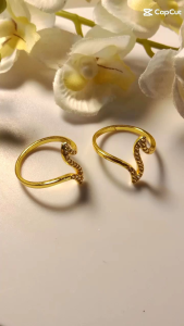 cincin kekinian viral perhiyasan titanium fashion copper alloy anti karat