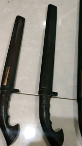 Golok Silat IPSI Tumpul Stainless Anti Karat Warna Hitam Usia Anak Remaja Dewasa