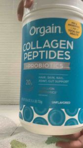 Bột thuỷ phân Collagen không hương vị Orgain Collagen Peptides Probiotics của Mỹ hộp 726gr