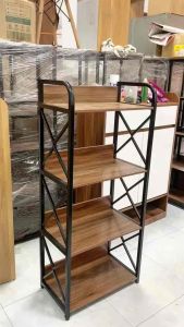 Kệ sách đựng đồ đa năng khung sắt mặt gỗ cao cấp chịu lực tốt kèm phụ kiện lắp ráp( giá tốt )🥰🥰🥰