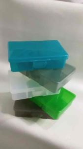 Kotak Pancing Stella 120 5 Sekat Bening Biru hijau coklat abu bahan tebal