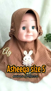 ASHEEQA HIJAB / JILBAB INSTAN ORYGINAL BY ALVIN / KERUDUNG BAYI DAN ANAK MURAH REAL PIC