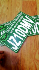 Papan Callsign Rapi Orari Bahan Stiker Akrilik