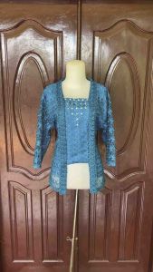 Atasan Blouse Kebaya Hoki Kutu Baru Model Terbaru Resleting Depan