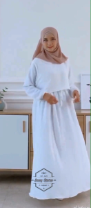 Niami Dress Size S M L XL - Gamis Rayon Crincle Premium - Zafina Dress Remaja Kekinian | midi dress wanita dewasa terbaru 2023 | midi dress cantik kekinian viral | dress crincle premium terbaru 2023 |  gamis ohaya tali serut | baju gamis crincle ohaya