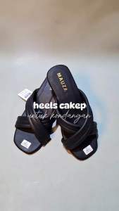 Sandal Wanita High Heels Kekinian Selop Silang 5 cm Terbaru 2023 Super Best Seller