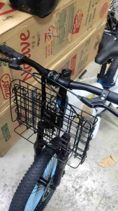 BIKE FOLDING METAL WIRE BASKET FOR BIKE FRONT COLOR BLACK STEEL BICYCLE FRONT BASKET CARRIER