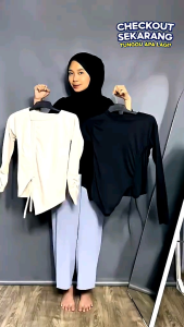 Blouse Rib Knit Tali Serut Depan Lita