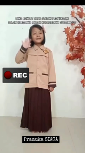 Baju Pramuka/Cokelat Siaga Lengan Panjang Seragam Sekolah SD/MI Kain Oxford