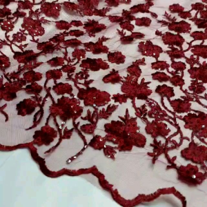 (HARGA PERSETENGAH METER) bahan kain tulle flora full payet mewah /bakal kain murah meriah