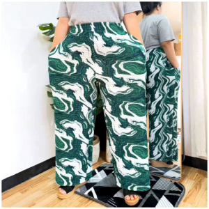 SQUAREPANTS BARK CREPE FIT LARGE TO XXL STRETCHABLE