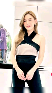 พร้อมส่ง! เสื้อไขว้หน้า ซิปข้าง รหัส วน 323