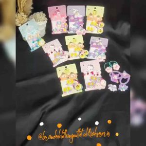 (1SET=6PCS) JEPIT RAMBUT IKAT RAMBUT SANRIO / JEPIT RAMBUT ANAK KOREAN STYLE / KUNCIR ANAK KOREA / JEPITAN RAMBUT MOTIF LUCU / CUTE HAIR CLIP HAIR TIE / JSA9530