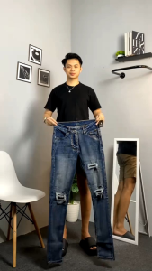 [ COD ] Celana Panjang Sobek Pria Premium - Skinny Slimfit Ripped Jeans Motif - Celana Slimfit Pria Motif Sobek