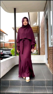 Baju Wanita Muslimah  Terbaru 2022 Gamis FREYA JAMISE SYARI| Gamis Set Khimar| Griya Stores - Gamis Remaja 2025