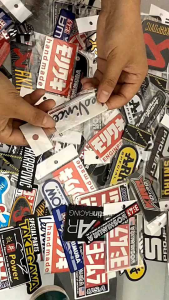 Stiker Emblem Knalpot Leo Vince Exhaust System Plat Aluminium Timbul