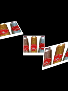 Benang bordir lunarex metalik warna peach