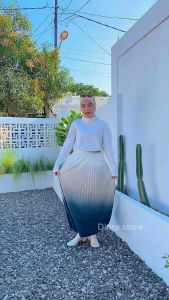 DIORA Rok Plisket Gradasi Premium / Rok Gradasi / Rok Plisket / Rok Premium / Bawahan Wanita