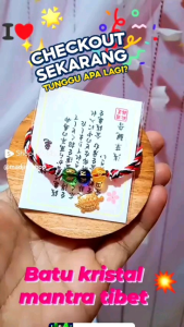 TERMURAHH ❤️ + BONUSS 💥 GELANG ASLI BATU KRISTAL TIBET AURA REJEKI & HOKI