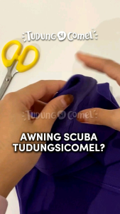 Set A AWNING SCUBA Tudung Sekolah TUDUNGSICOMEL Original awning onpoint kemas