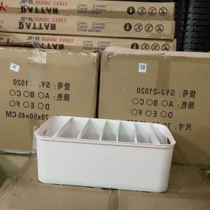 Household Wardrobe Storage Box Double-cap Clothes Storage Cabinet Multi-grid Underwear Pants Sorting Box Multifunctional Wardrobe Organisers Stackable Storage Basket Space Savers Cabinet