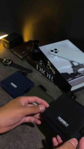 Humble Mans PABLO Wallet Navy - Dompet Pria | Dompet Gantung Leher | Hanging Wallet