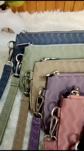 POUCH MADEENA BY INOE Dompet Wanita Cantik Motif Salur Waterproof