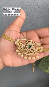 ReadyStock Gold Matte Choker Set