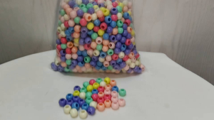 250grams(est.600pcs) 10mm Pastel Pony Beads Mix Color Acrylic Round Beads DIY Bracelet Necklace Hair Braids Craft Accessories