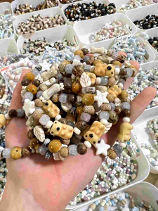 Ceramic Cute Bracelet Cookie Cat Bear Series Chinese Style Versatile Design Bracelet