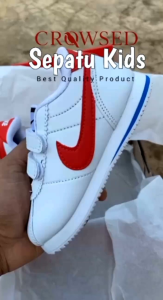 Sepatu Cortelio Casual Kids Putih Merah Umur 1-13th Free Box & Kaos Kaki