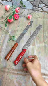 DAO BỔ DƯA DAO CẮT BÁNH HÀNG NHẬT DÀI 42-43CM CHẤT LIỆU THÉP KHÔNG GỈ CAO CẤP CÁN GỖ