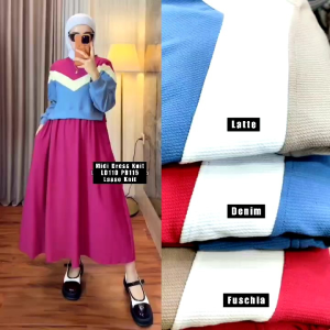 midi knit rainbow soft lasso pelangi model v/dress rainbow kekinian/midi knit pelangi