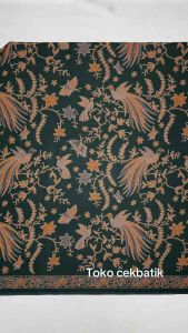 Kualitas Ekspor Motif Batik Burung Kupu Bunga Elegan V15 (Hijau Hunter)