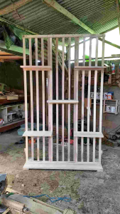 Sekat Pembatas Ruangan Dapur - Sekat Partisi Pemisah Ruang 5 Rak Ambalan Kayu