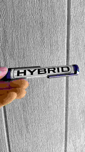 EMBLEM TULISAN HYBRID SUZUKI NEW ERTIGA & UNIVERSAL MOBIL 11CM CHROME BIRU