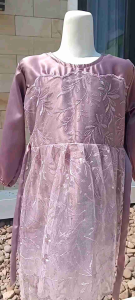 Gamis Brokat Anak | Bahan Brokat Tile Mutiara Premium Kombinasi Velvet