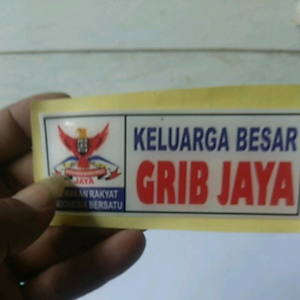 Stiker Resin Timbul Grib Jaya & Stiker Plat Motor Grib Jaya