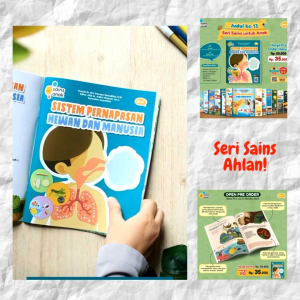 GMB Buku Anak Seri Sains Sistem Pernapasan Hewan dan Manusia Ahlan! / Buku Sistem Organ Hewan dan Fungsinya / Buku Rangka Manusia dan Fungsinya / Buku Suhu Hantaran dan Perubahan Benda
