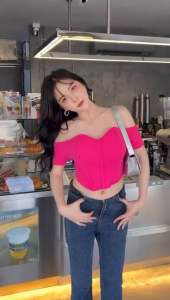 ATASAN CROP TOP SABRINA WANITA IMPORT FASHION BANGKOK BKK / CTP 23