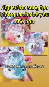 Túi xách xinh xắn đựng đồ chơi xỏ vòng tay vòng cổ xâu hạt kết cườm đồ chơi thủ công quà tặng bé gái-BigLove