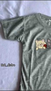 Kaos Anak Perempuan Motif Kucing Usia 2-10 Tahun: Atasan Oblong Anak Lucu